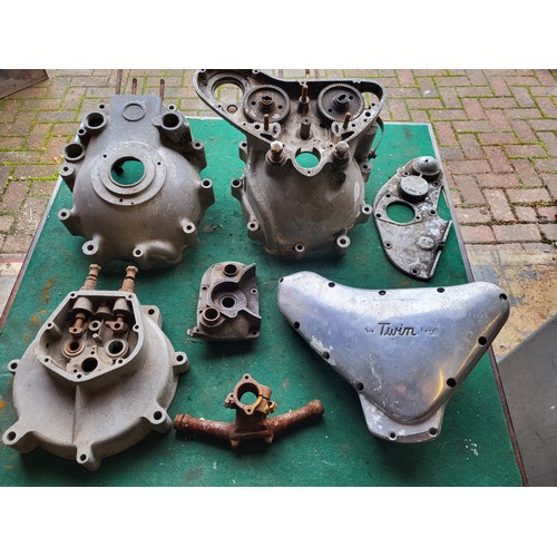 188 - Various Vintage Crankcases and Engine Parts