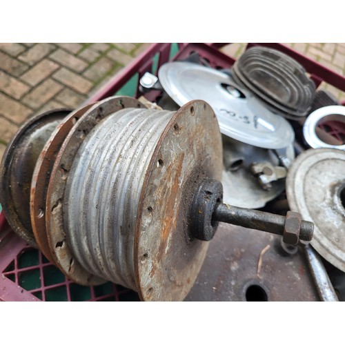 195 - Assorted Motorcycle Spares, including two sets of wheels, two sets of fork legs, a James / Francis B... 