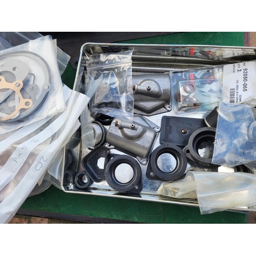 197 - Motorcycle Spares, to include Kawasaki Z650 Carburettor parts, two pairs of indicators, two pairs of... 