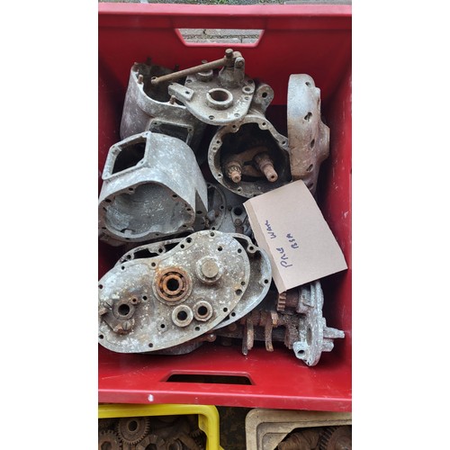 201 - Pre-War BSA Spares, A selection of crankcases, gearbox cases and internals,. pistons (Seven Boxes)