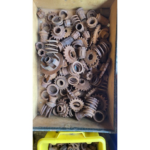 201 - Pre-War BSA Spares, A selection of crankcases, gearbox cases and internals,. pistons (Seven Boxes)