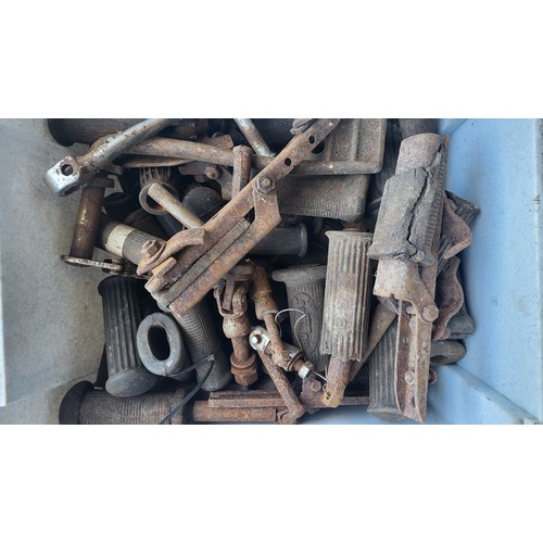 202 - Pre-War BSA Spares, including levers, foot pegs, engine plates, mag mounts, stays, stands, a swing a... 