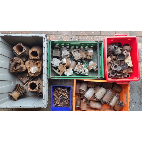 203 - Pre-War BSA Spares, including cylinder heads, valves, barrels, magnetos, generators (5 Crates, Heavy... 