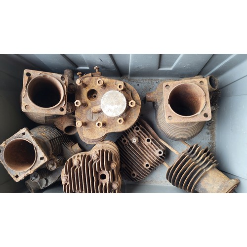 203 - Pre-War BSA Spares, including cylinder heads, valves, barrels, magnetos, generators (5 Crates, Heavy... 