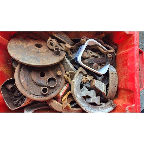 204 - Pre-War BSA Spares, including brake and clutch components, various smaller items, 2x hubs. (Five Cra... 