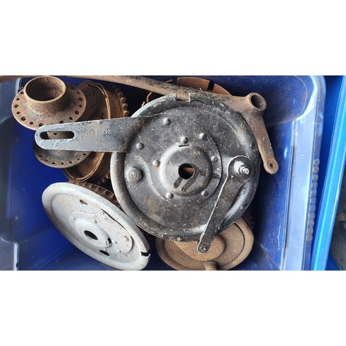 204 - Pre-War BSA Spares, including brake and clutch components, various smaller items, 2x hubs. (Five Cra... 