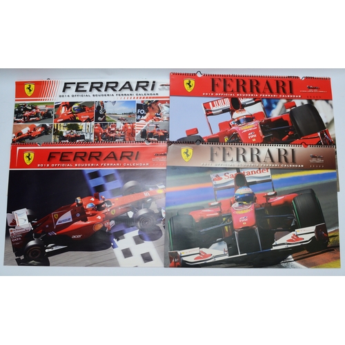 61 - Four Ferrari Official Scuderia calendars, 2010, 2011, 2012 and 2014. (4 items)