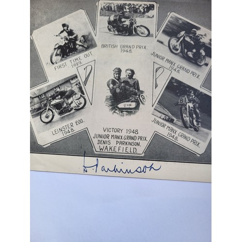 63 - British Motorcycle Rider Autographs, including a signed photograph of Geoff Duke, a photograph of Le... 