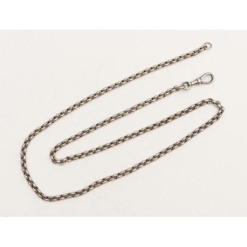 48 - An antique silver belcher chain, with Birmingham 1893 clip, 63cm, 46gm