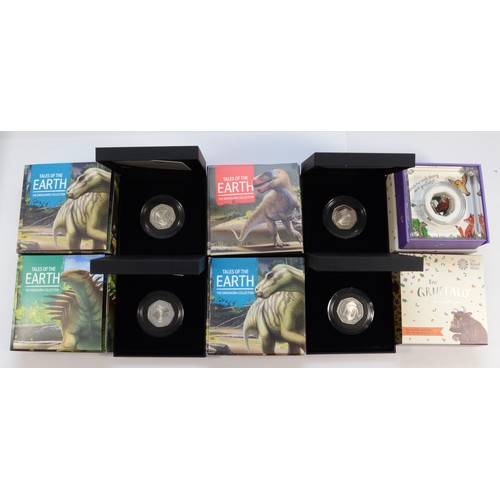 104 - Royal Mint, a collection of five silver proof 50p coins to include coins from The Tales of The Earth... 