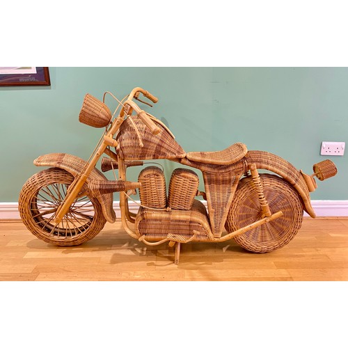 449 - Wicker Harley Davidson WD motorcycle to be auctioned for the charity Noah Jacks Journey. Bike is 170... 