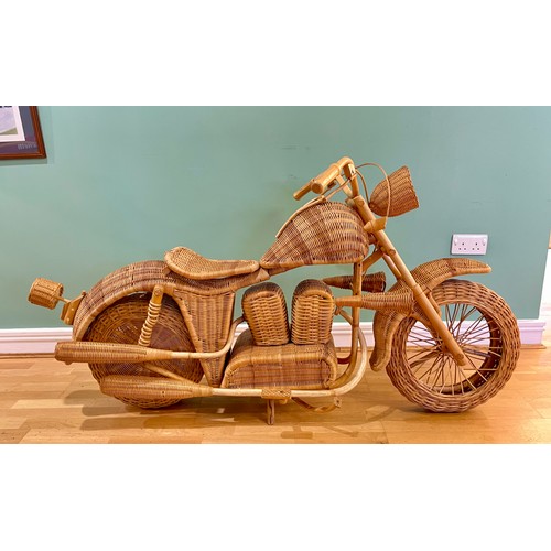 449 - Wicker Harley Davidson WD motorcycle to be auctioned for the charity Noah Jacks Journey. Bike is 170... 