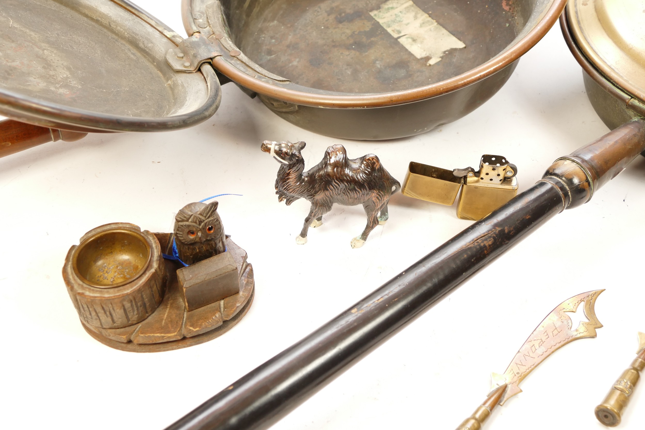 An assortment of wares, to include three examples of World War 1 trench