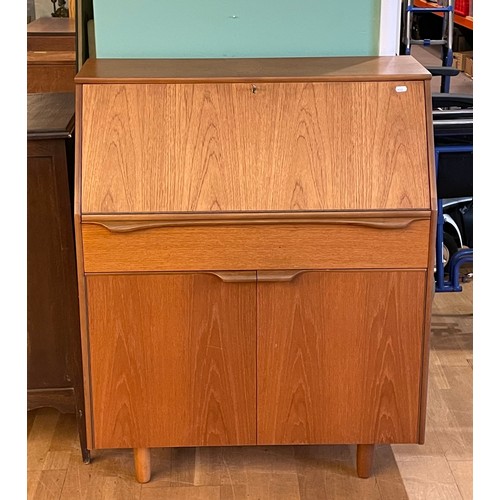 Sutcliffe Of Todmorden; A mid 20th century teak writing bureau
