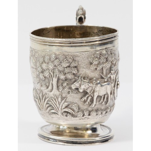 2 - An early 20th century Indian silver christening mug, by Grish Chunder Dutt, Bhowanipore, Calcutta, e... 