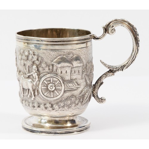 2 - An early 20th century Indian silver christening mug, by Grish Chunder Dutt, Bhowanipore, Calcutta, e... 