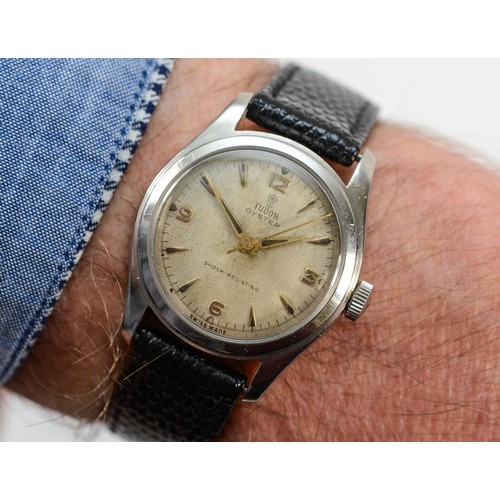 234 - Tudor Oyster Royal stainless steel manual wind mid size wristwatch, ref 7803, c. 1950/54, signed off... 