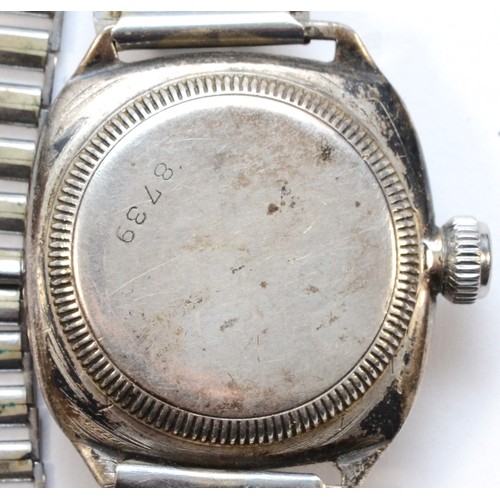 236 - Rolex, a Swiss silver mid size manual wind wristwatch, c.1925/1930, ref. 260554/1925, original white... 