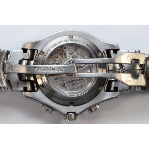 237 - Tag Heuer Link, a stainless steel chronograph automatic wristwatch, c.2012, ref. CJF211B RWT9285, th... 