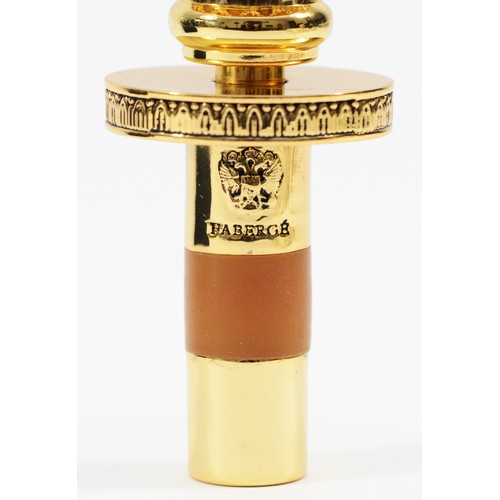 251 - Faberge, Imperial Collection, a enamel and gilt metal adjustable bottle stopper 11.5cm, box