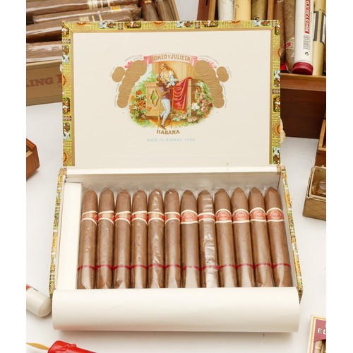 264 - An assortment of cigars, to include, King Edward Whiffs, Cogetama Big Ben, Romeo y Julieta Havana-Cu... 