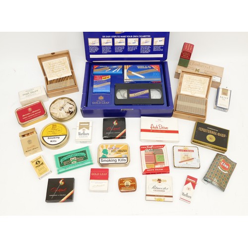 265 - An assortment of cigarettes, to include, a John Player Gold Leaf 'Concept' promotional set, with VHS... 