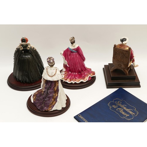 291 - Four Royal Worcester limited edition figurines, depicting British monarchs; King Henry VIII, 131/450... 