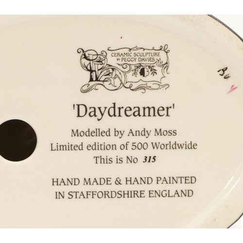 296 - A Peggy Davies limited edition ceramic figure, entitled 'Daydreamer', modelled by Andy Moss, 315/500... 