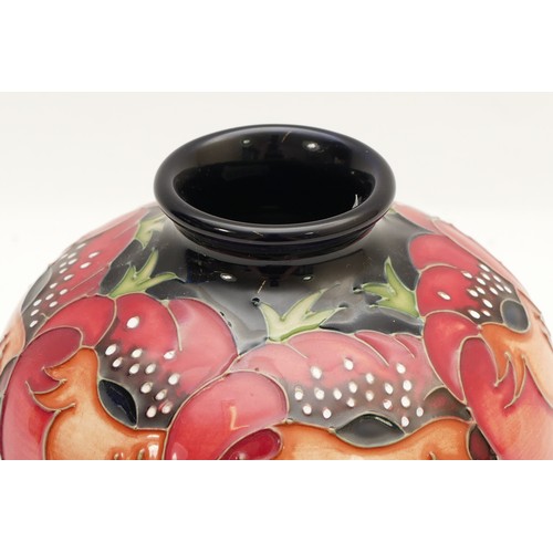 313 - A Moorcroft vase, in the pattern, 'Meo Voto', of ovoid shape, designed by Rachel Bishop, dated 2013,... 