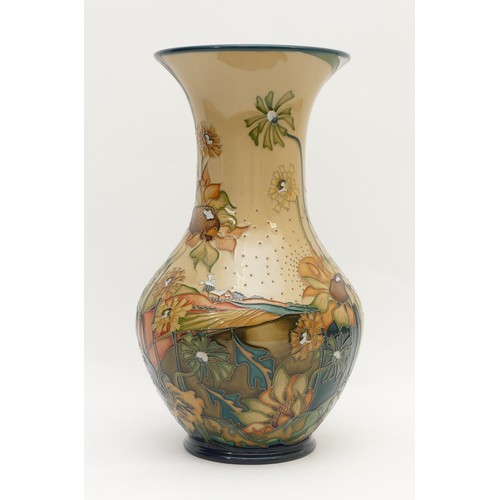 318 - A Moorcroft baluster vase, in the pattern, 'Wandbord', limited edition, 119/150, designed by Nicola ... 