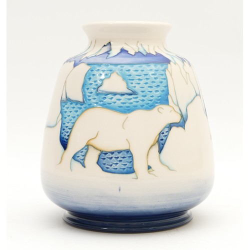 319 - A Moorcroft vase, depicting polar bears and ice caps entitled 'Arctic Home', limited edition, 2/3, d... 