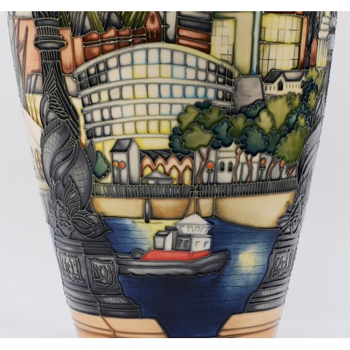 341 - A large Moorcroft vase, in the pattern, 'London', designed by Paul Hilditch, dated 2011, no. 21, H-4... 