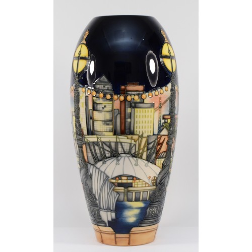 341 - A large Moorcroft vase, in the pattern, 'London', designed by Paul Hilditch, dated 2011, no. 21, H-4... 