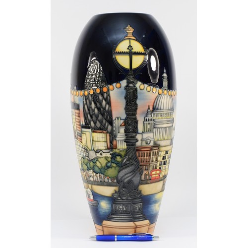 341 - A large Moorcroft vase, in the pattern, 'London', designed by Paul Hilditch, dated 2011, no. 21, H-4... 