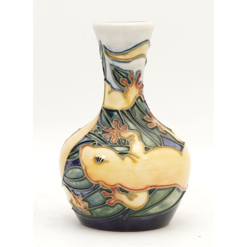 348 - A Moorcroft vase, in the pattern, 'Rarotonga Lizard', no. 303, dated 1998, H-11cm.