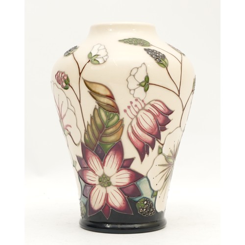 363 - A Moorcroft vase, in the pattern, 'Bramble Revisited', c. 2010, H-16cm, boxed.