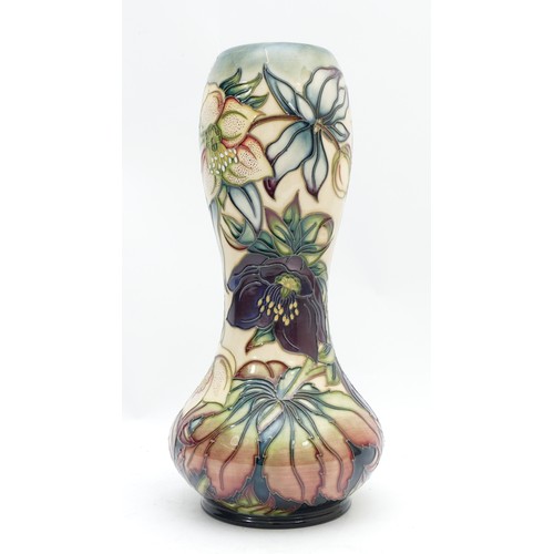 371 - A Moorcroft Trial vase, in the pattern, 'Hellebore', dated 1999, H-28cm.