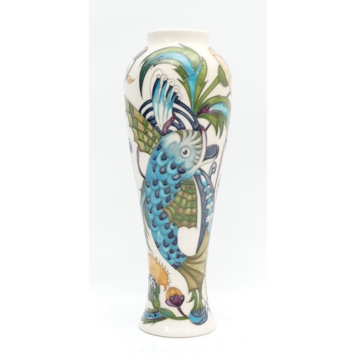 374 - A Moorcroft Trial vase, in the pattern, 'Fishing for Dreams', designed by Nicola Slaney, dated 2014,... 