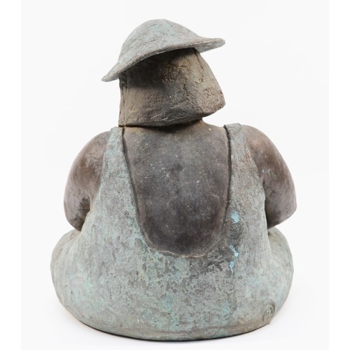 425 - Kay Singla, contemporary, 'Content', limited edition 6 of 25 bronze resin, 30 x 21 x 27cm.
Sold with... 