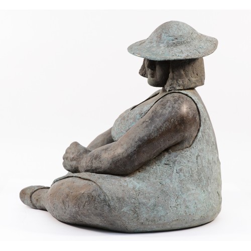 425 - Kay Singla, contemporary, 'Content', limited edition 6 of 25 bronze resin, 30 x 21 x 27cm.
Sold with... 