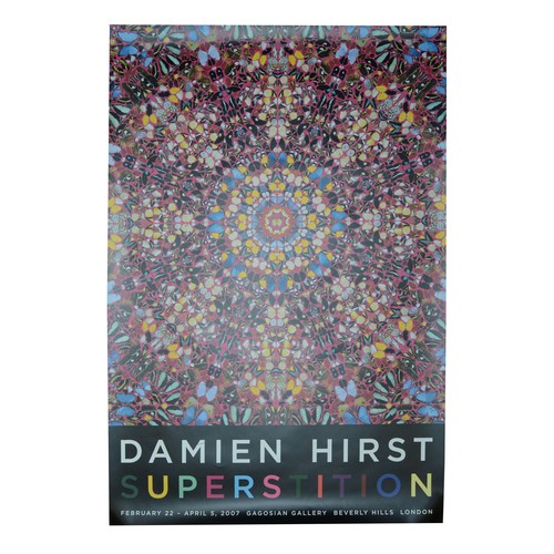 476 - Damien Hirst (b.1965), poster for Superstition exhibition Gagosian Gallery Feb -Apr 2007, 100 x 66cm... 