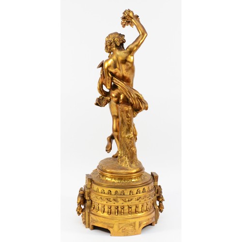 550 - After François Théodore Devaulx (1808-1870), a late 19th century French figure of dancing male with ... 