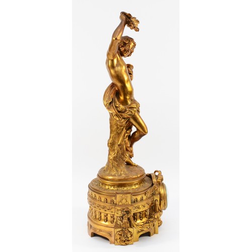 550 - After François Théodore Devaulx (1808-1870), a late 19th century French figure of dancing male with ... 