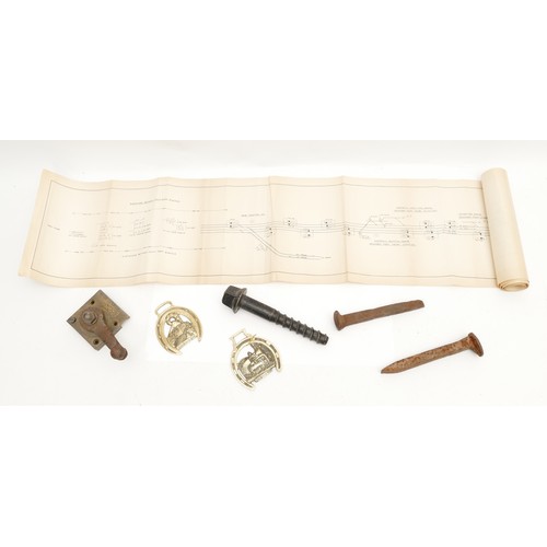 22 - An original early 1950s rolled diagram for the introduction of colour light signalling on the West C... 