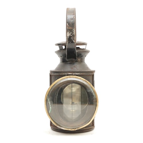 40 - An L.M.S 3-aspect handlamp, with small brass plaque 'L.M.S 43554', complete with burner.