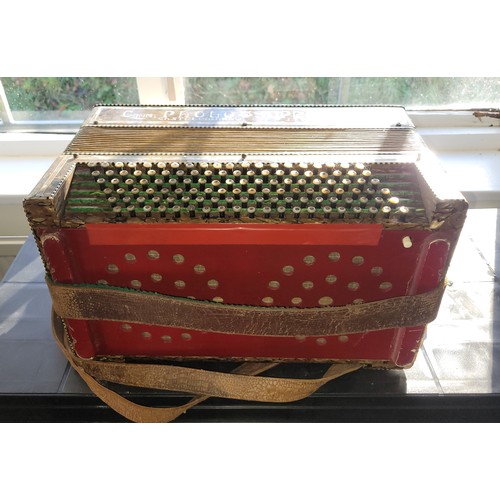 94 - A 1920s Paolo Soprani e Figli chromatic button accordion with 120 bass buttons and 86 buttons on the... 