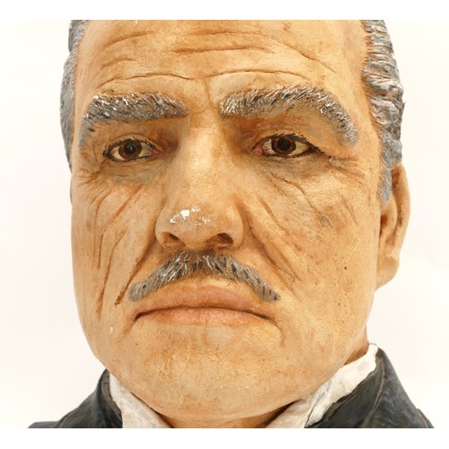 109 - A limited edition plaster mask of Marlon Brando as Vito Corleone, The Godfather, 256/1000, signed by... 