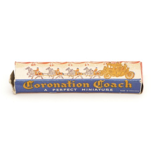 134 - A Lesney miniature 'Coronation Coach' diecast model, with original box, 11.5cm long.