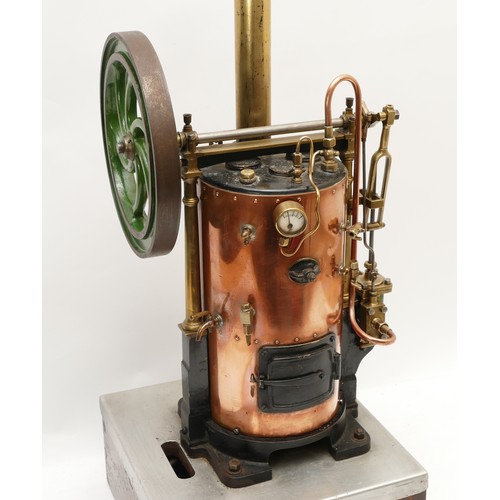 156 - A scratch built exhibition standard live steam mill engine, the single cylinder with mounted spoked ... 