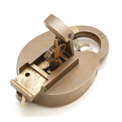 195 - A late 19th century American Seal lock, patented 51 by H.C Marston Agent.